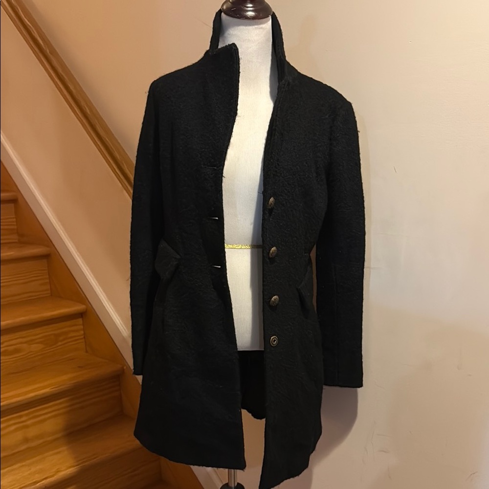 Women's Black Wool Coat